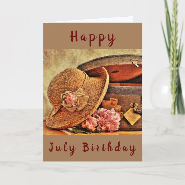 Carte HEUREUX *****JUILLET**** ANNIVERSAIRE pour **HER** (Devant)