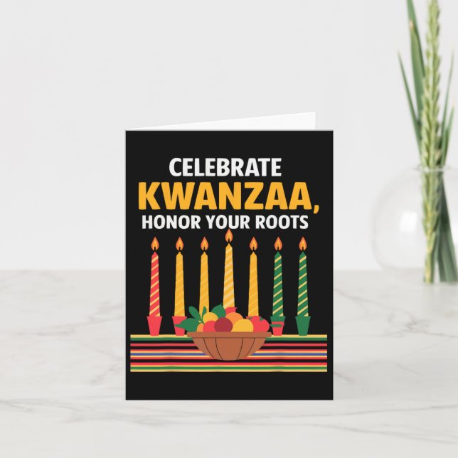 Carte Heureux Kwanzaa bougies Afrique Fête Afrique Améri (Devant)