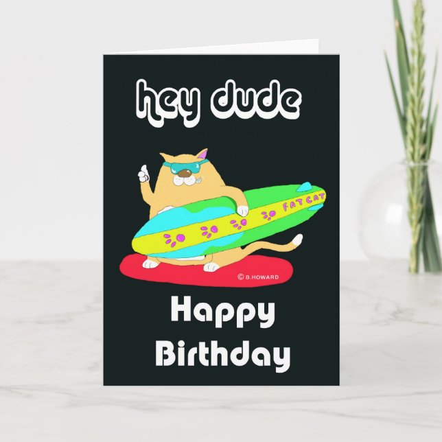 Carte heureux mec d'anniversaire (Devant)
