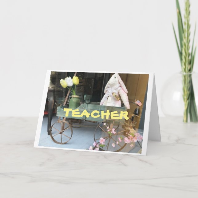 CARTE HEUREUX PÂQUES À UN ***ENSEIGNANT SPÉCIAL*** (Devant)