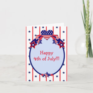 Carte Heureux salut 4 juillet