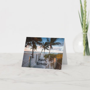 CARTE HEUREUX STYLE DE PLAGE "ANNIVERSAIRE" JUSTE POUR V