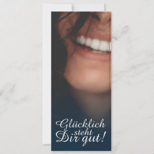 Carte Heureux vous va bien ! - Bleu