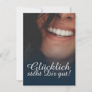 Carte Heureux vous va bien ! - Bleu