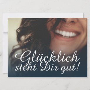 Carte Heureux vous va bien ! - Bleu