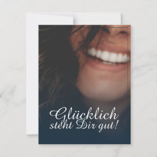Carte Heureux vous va bien ! - Bleu