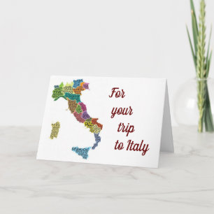 CARTE **HEUREUX VOYAGE POUR VOUS** À **ITALIE**