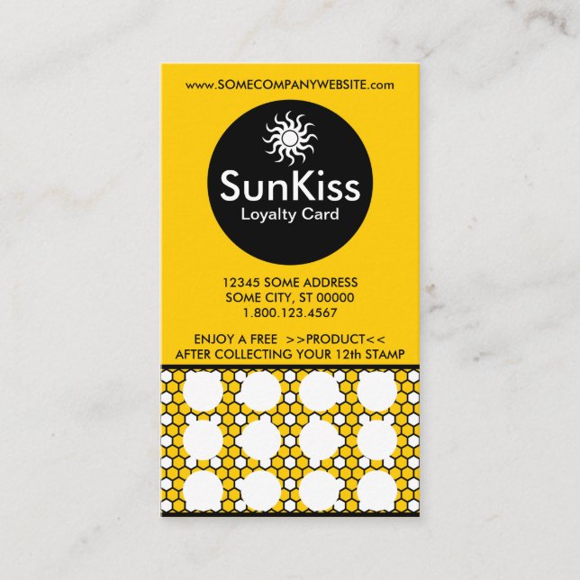 Carte hexa de timbre de BAISER du SOLEIL (Devant)