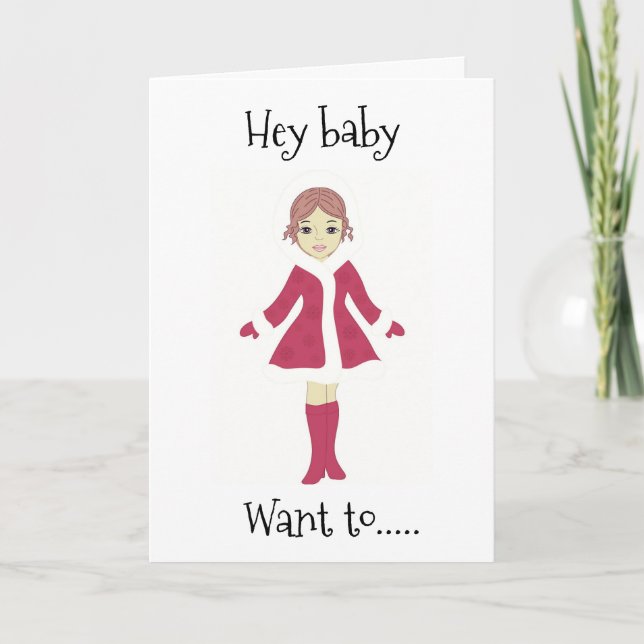 CARTE HEY BÉBÉ **VOUS VOULEZ ME RENCONTRER SOUS LE MISTL (Devant)