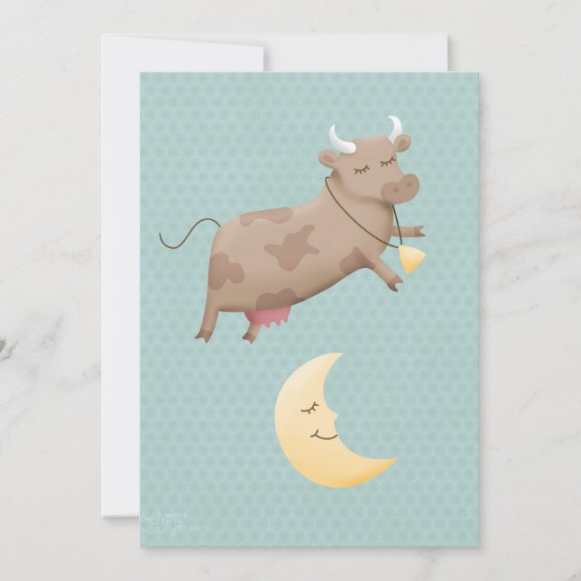 Carte Hey diddle diddle, la vache a sauté au-dessus de l (Devant)
