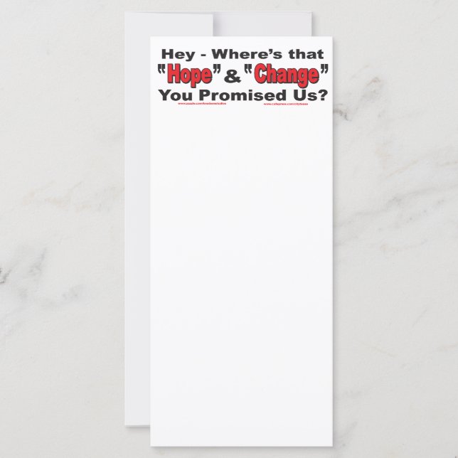 Carte Hey—Espoir et changement (Devant)