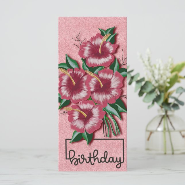 Carte Hibiscus (Debout devant)