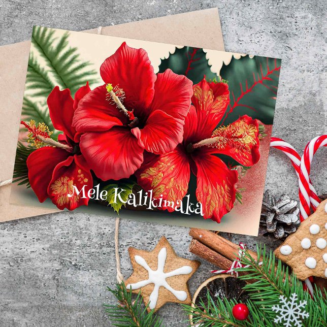 Carte Hibiscus de Noël hawaïen (Créateur téléchargé)