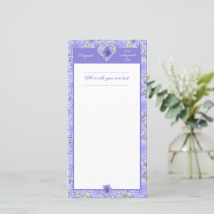 Carte Hibiscus & dentelle BLEU