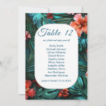 Carte Hibiscus Dream Tropical Mariage