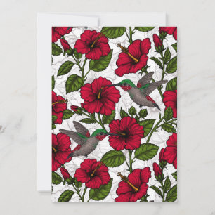 Carte Hibiscus et colibris