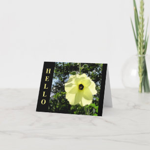 CARTE HIBISCUS/MOONLIGHT-YELLOW, BACKLIT DU SOLEIL/ "HEL