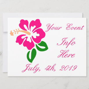 Carte Hibiscus rose tropical Thunder_Cove