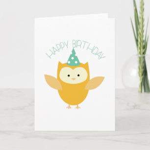 Carte Hibou d'anniversaire