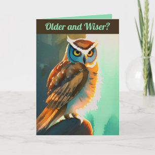 Carte Hibou plus âgé et plus sage modifiable