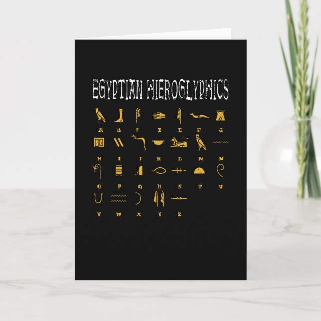 Carte Hiéroglyphes égyptiens Pyramide égyptienne (Devant)