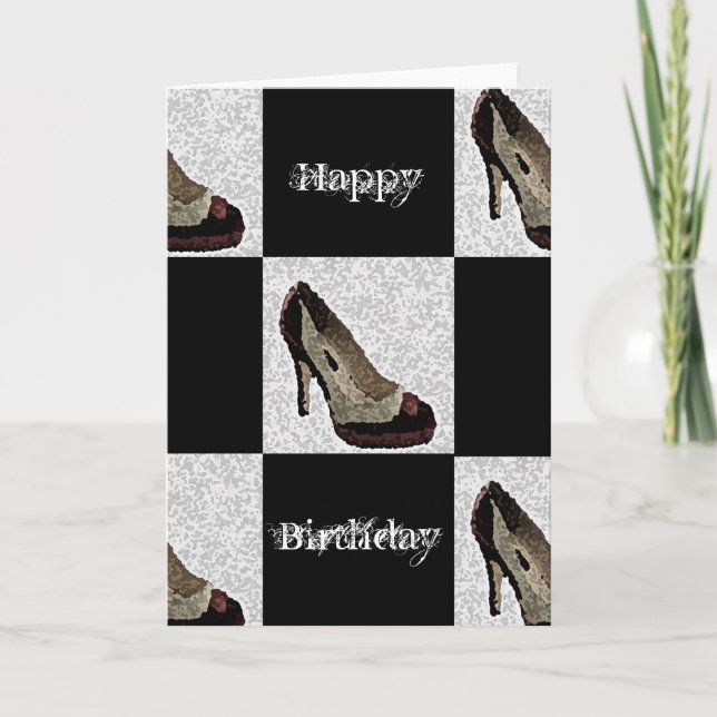 Carte High Heels Joyeux Anniversaire (Devant)