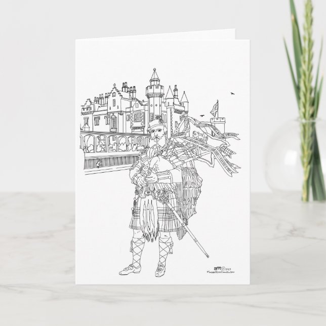 Carte Highland Bagpiper Écosse (Devant)