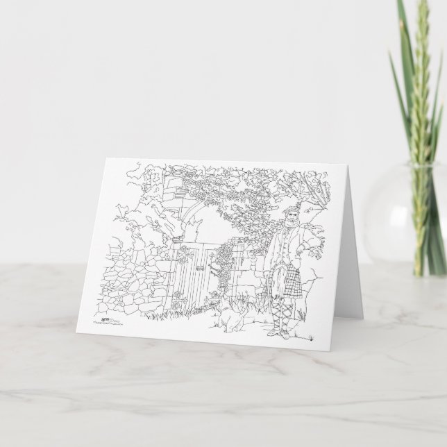 Carte Highlander et Scottie Dog, jardin écossais (Devant)