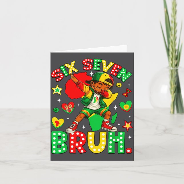 Carte Hilarious Bruh History Dabbing 67 African American (Devant)