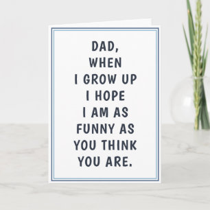 Carte Hilarious Funny Papa plaisante Fête des pères d'an