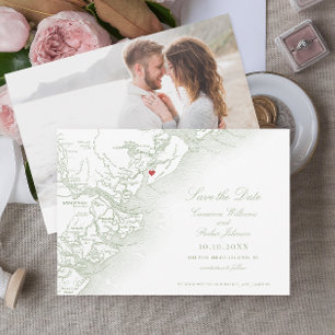 Carte Hilton Head SC Élégant Mariage vert Sage