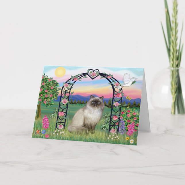 Carte Himalaya Chat - Arbor Rose (Devant)