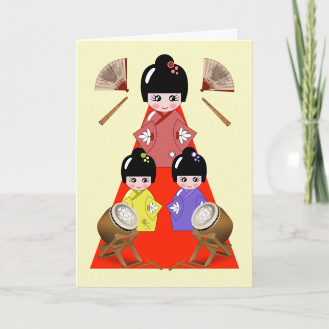 Carte Hinamatsuri, Fête des filles Festival japonais de  (Devant)