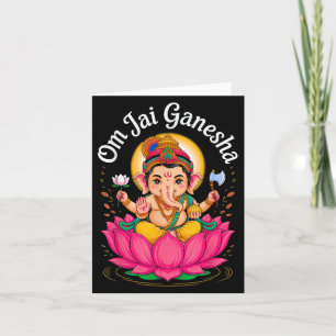 Carte Hindu Ganesha Puja Elephant Dieu Inde Méditation Y