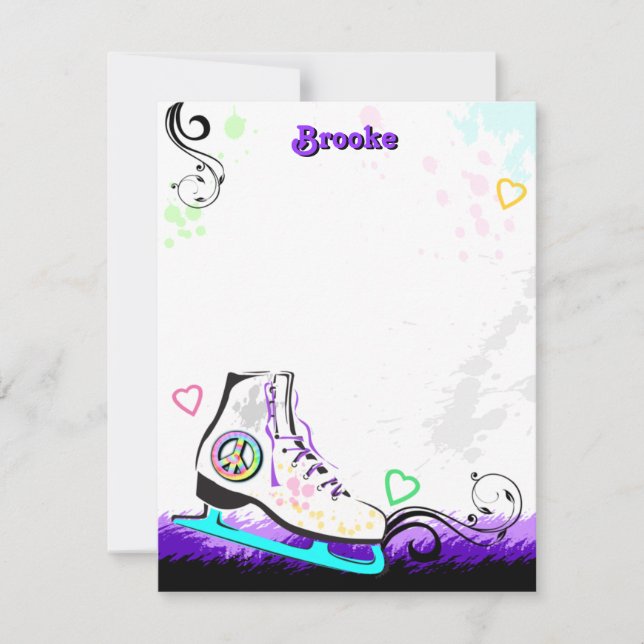 Carte Hip et couleur Patinage de glace Note (Devant)