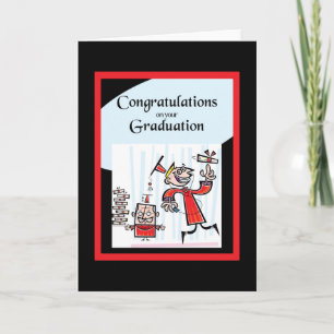 Carte Hip Graduate et Fun Red Abd Black Graduate Card