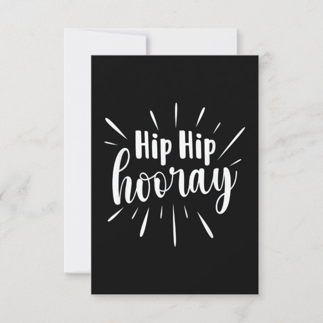 Carte Hip Hip Hip Hooray Get Well (Devant)