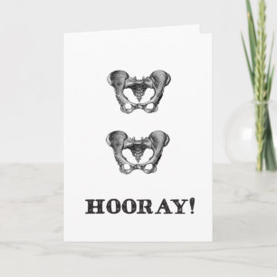 Carte Hip Hip Hourra Message Anatomique