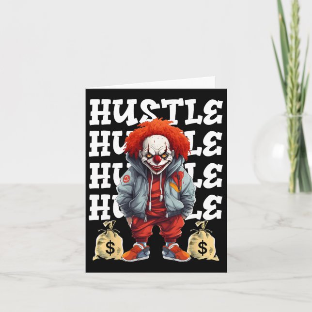Carte Hip Hop Clown Effort Effort Argent Urbyn Streetwea (Devant)