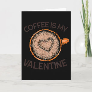 Carte Hippie Ridée Café Est Ma Saint-Valentin Drôle Anti