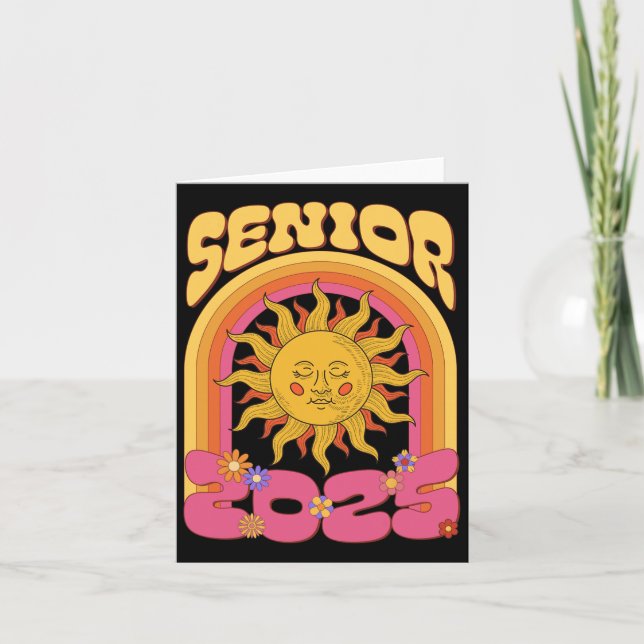 Carte Hippie Sunshine Cl De 2025 Senior 25 Grad Retour À (Devant)