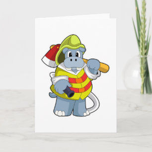 Carte Hippo comme pompier avec l'alcool