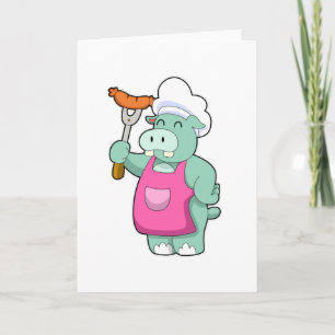 Carte Hippo cuisiner avec des saucisses