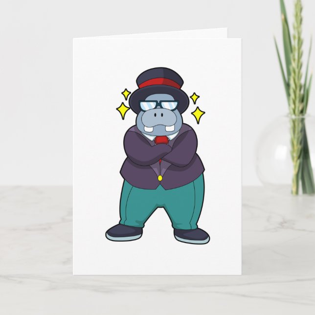 Carte Hippo en forme de groom avec Suit.PNG (Devant)