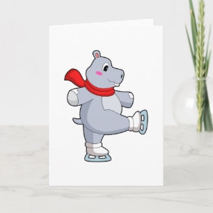 Carte Hippo Patinage sur glace Patins sur glace
