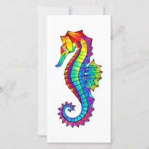 Carte Hippocampe polygonal arc-en-ciel