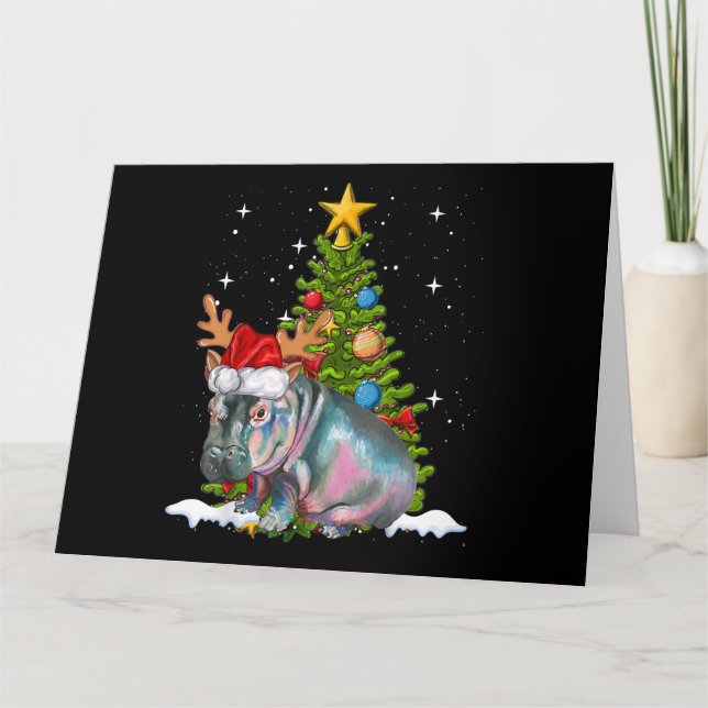 Carte Hippopotame de Noël Hippone Fiona (Devant)