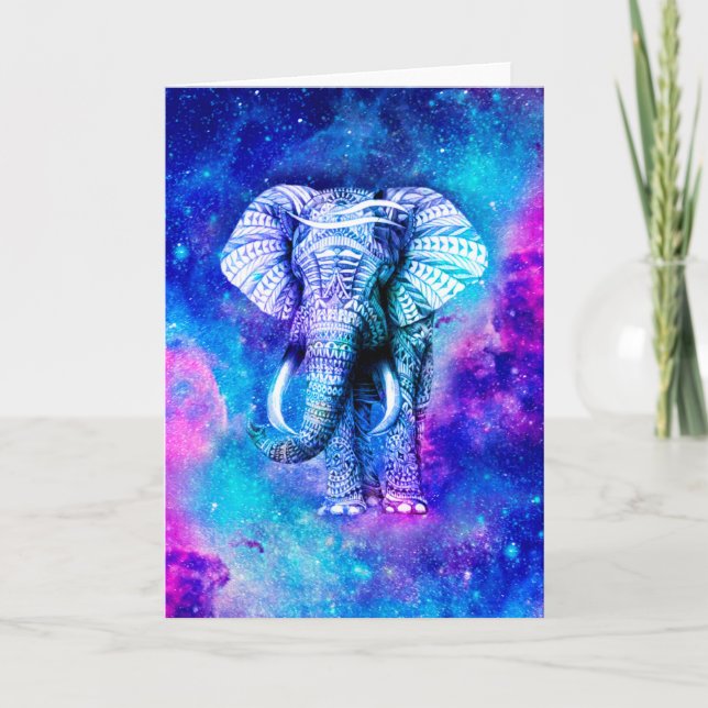 Carte Hipster Elephant (Devant)
