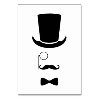 Carte Hipster Face Table