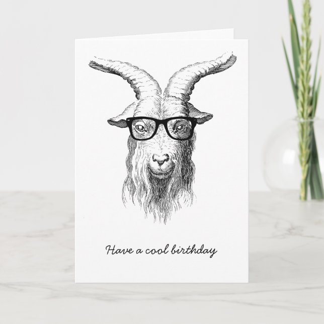 Carte Hipster goat (Devant)